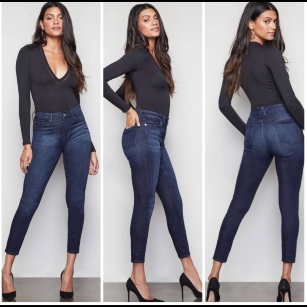 Good American | High Rise Good Waist Crop Jeans 8